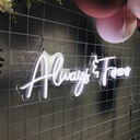 Always &amp; Forever Neon Led Light Sign Art Decor
