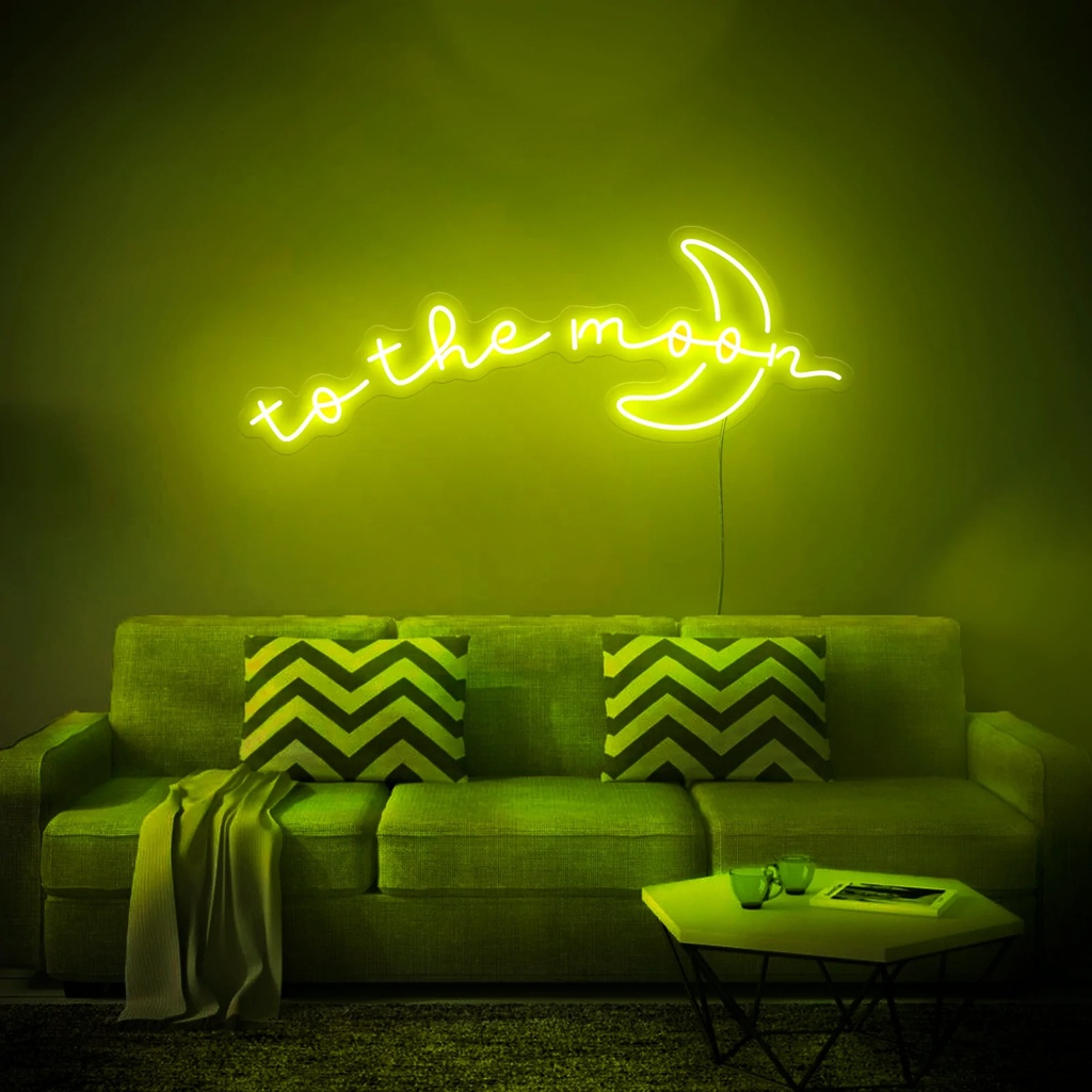 To The Moon Neon Led Light Sign Art Decor