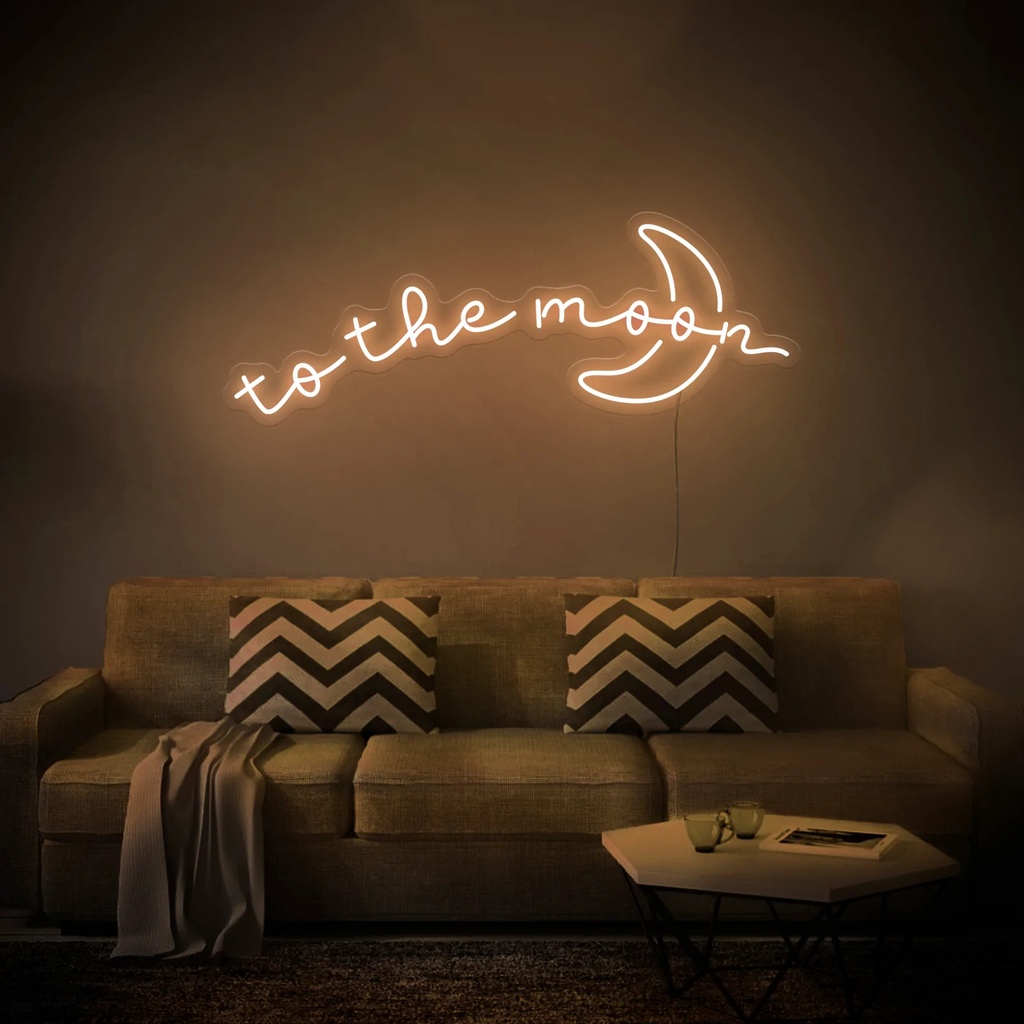 To The Moon Neon Led Light Sign Art Decor