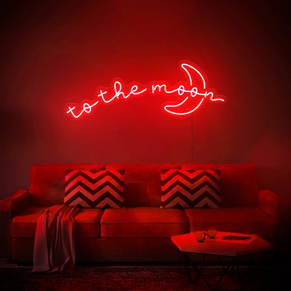 To The Moon Neon Led Light Sign Art Decor