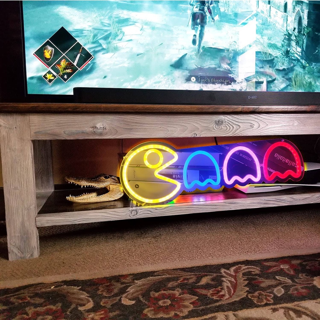 Game Neon Ghost Led Light Sign Art Decor