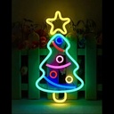 Christmas Tree with Star Neon Led Light Sign Art Decor