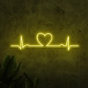 Heart Beat Neon Sign Light Makes a Great Decorative Piece for Living Room or Bedroom