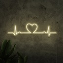 Heart Beat Neon Sign Light Makes a Great Decorative Piece for Living Room or Bedroom