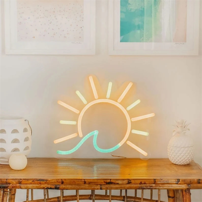 Rising Sun Neon Led Light Sign Art Decor