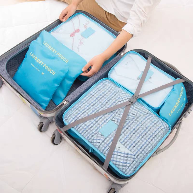 مجموعة منظم حقائب السفر لجعل السفر أكثر راحة 6 قطع