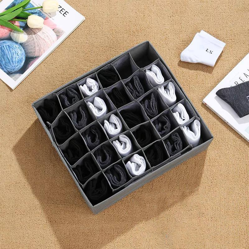 منظم دولاب وادراج للملابس الداخلية والشرابات والطرح وربطات العنق مقسم قابل للطي لسهولة التخزين