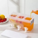 ديسبنسر عصائر 3 في 1 بغطاء محكم الغلق مع حنفية لكل قسم لسهولة الاستخدام