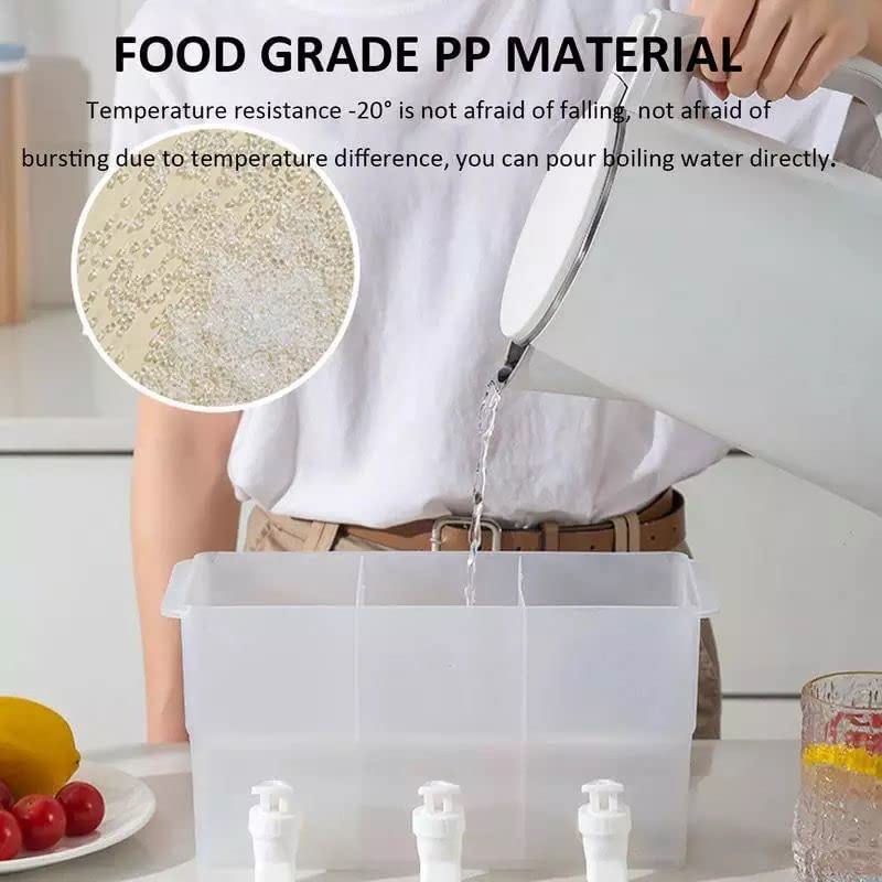 ديسبنسر عصائر 3 في 1 بغطاء محكم الغلق مع حنفية لكل قسم لسهولة الاستخدام