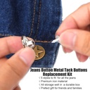 مجموعة زراير بناطيل جينز معدن سهلة التركيب بدون خياطة