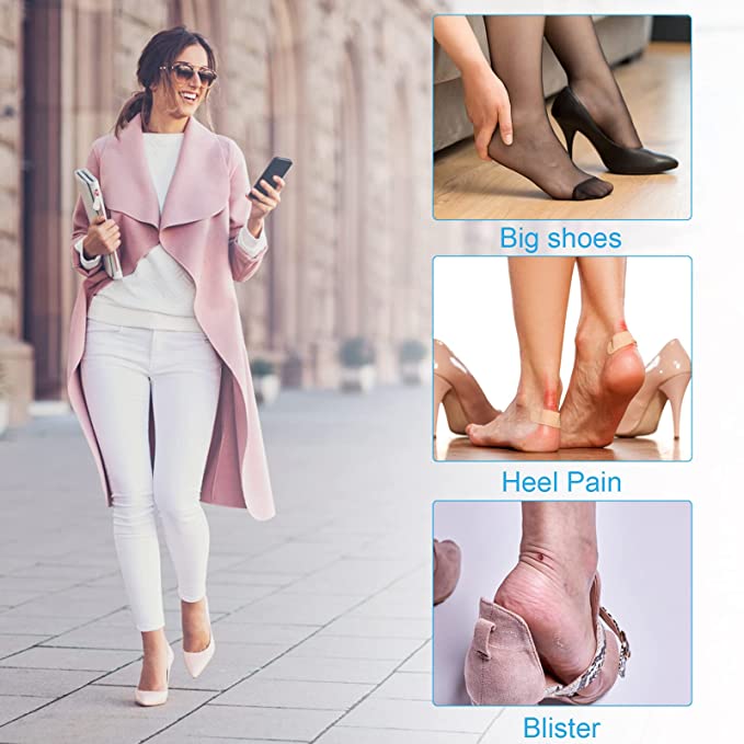 بطانة كعب الأحذية الكعب العالي والرياضية لمنع القرح بلزق دبل فيس قابله للقص قطعتين