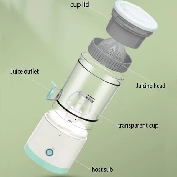 عصارة فواكه كهربائية للبرتقال والبطيخ والتوت قابلة لإعادة الشحن بمنفذ يو اس بي محمولة وسهلة الاستخدام