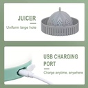 عصارة فواكه كهربائية للبرتقال والبطيخ والتوت قابلة لإعادة الشحن بمنفذ يو اس بي محمولة وسهلة الاستخدام