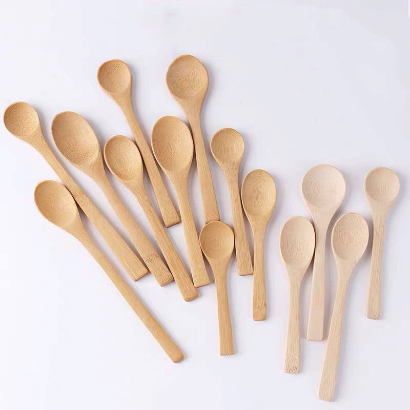 طقم معالق خشب 9 قطع للتوابل والسكر والشاي والقهوة والعسل متعددة الاستخدام