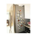 طقم توابل 4 قطع استانليس ستيل مغناطيسي بحامل ونظامين رش لسهولة الاستخدام