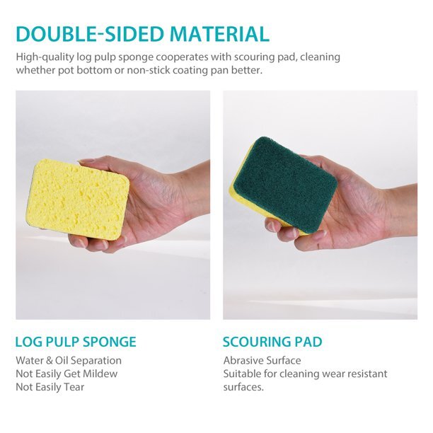 ديسبنسر صابون يدوي لغسيل الصحون والاطباق مع اسفنجة عملي وسهل الاستخدام