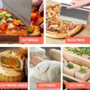 مكشطة وقطاعة استانليس ستيل بمقياس لتقطيع العجين وتزيين الكيك