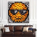 Cool Emoji Mosaic 3D Wood Wall Art