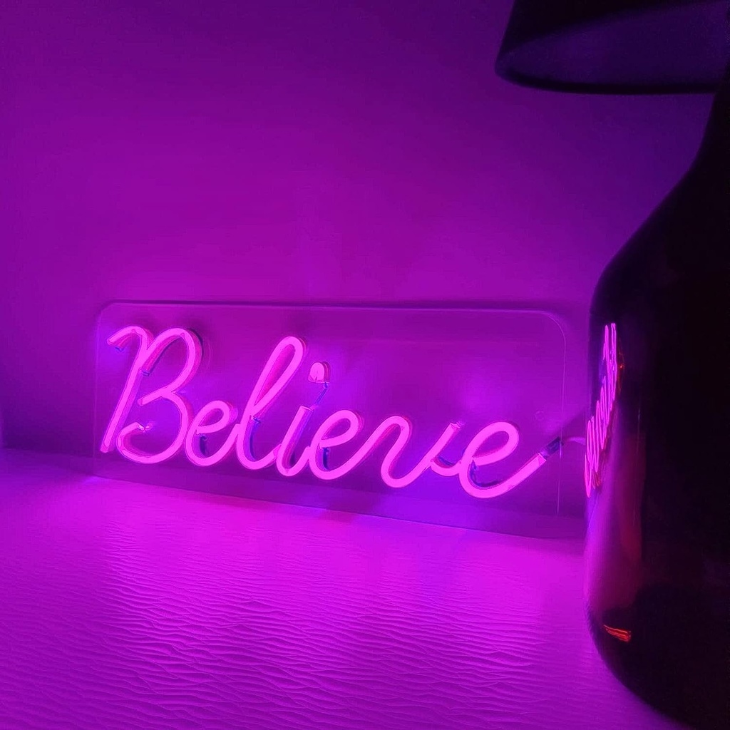Believe Neon Led Light Sign Art Decor 30*40‎