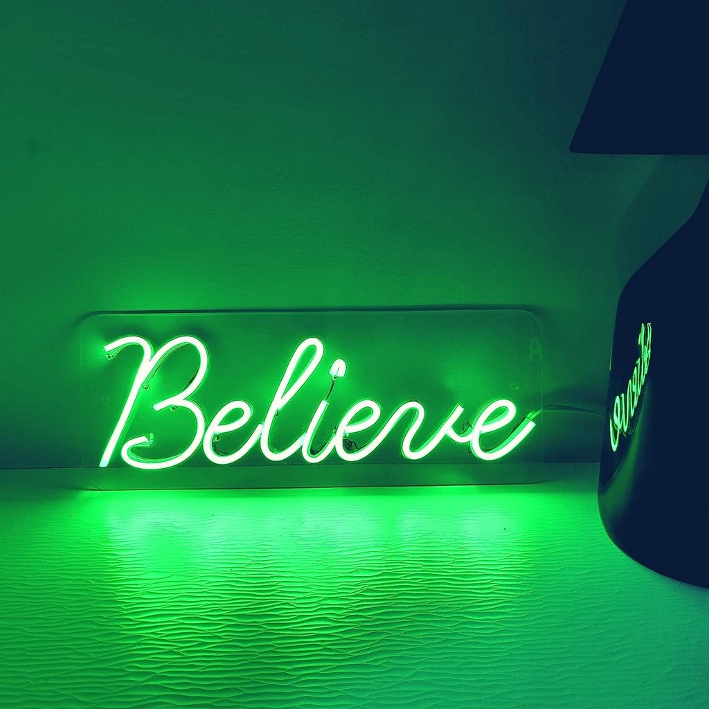 Believe Neon Led Light Sign Art Decor 30*40‎