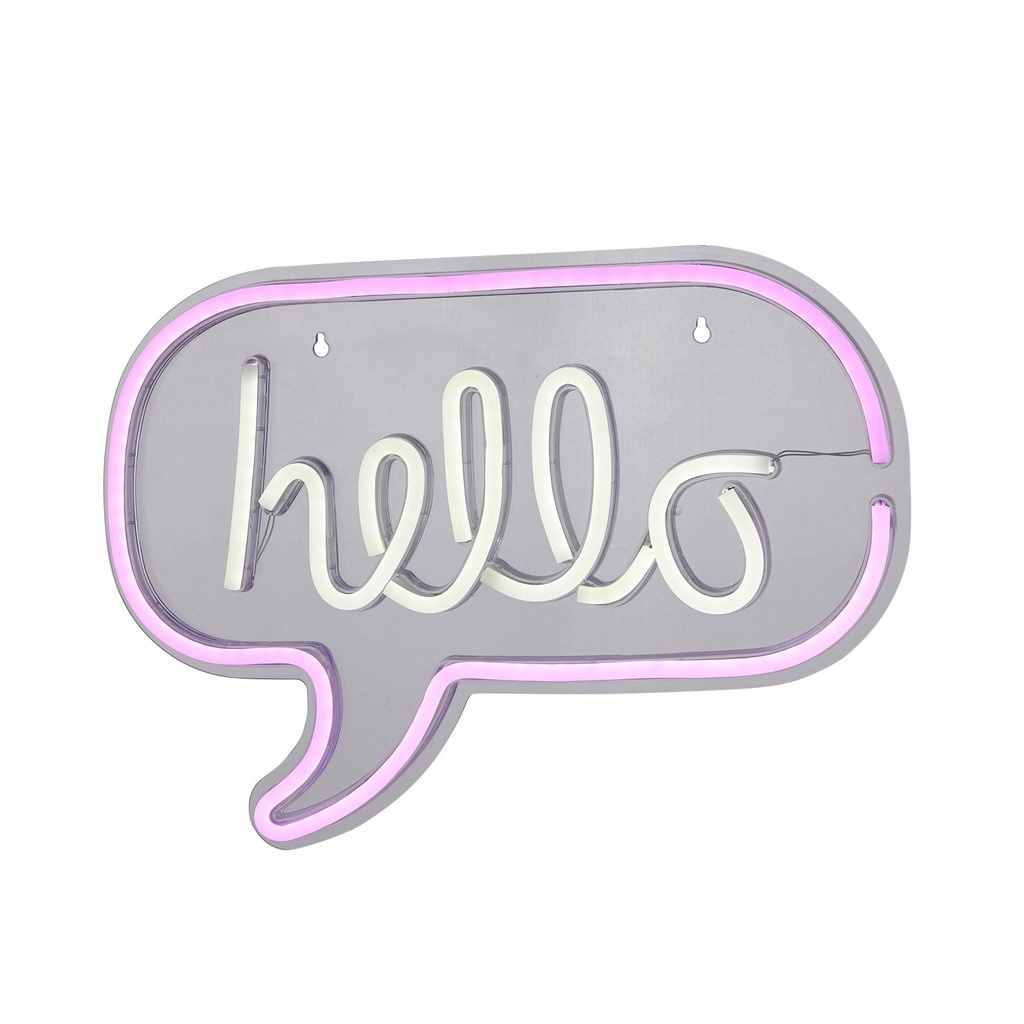 Joyful Hello Neon Led Light Sign Art Decor 35*25 Cm