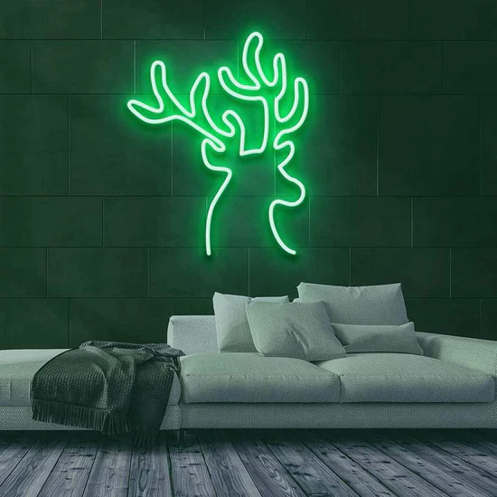 Reindeer Neon Led Light Sign Art Decor 45*35 Cm