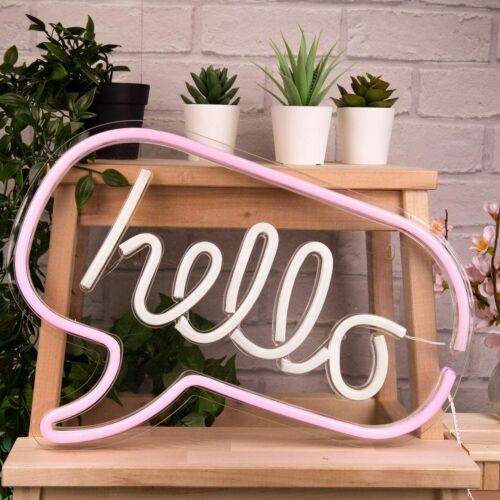 Hello Neon Led Light Sign Art Decor