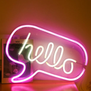 Hello Neon Led Light Sign Art Decor