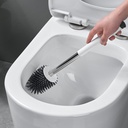 فرشة تنظيف تواليت سيليكون بحامل لزق دبل فيس قوي بدرج لتجميع المياه للحفاظ علي نظافة الحمام