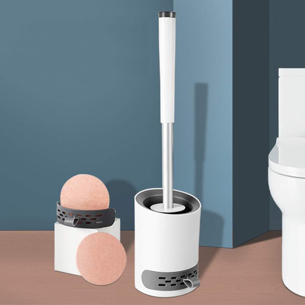 فرشة تنظيف تواليت سيليكون بحامل لزق دبل فيس قوي بدرج لتجميع المياه للحفاظ علي نظافة الحمام