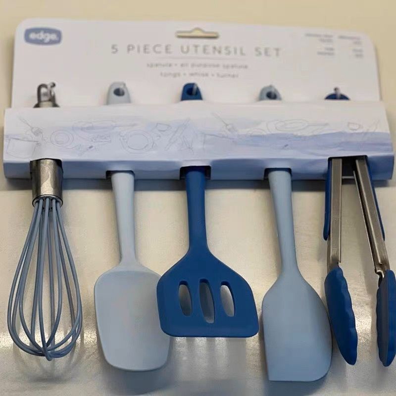 طقم توزيع طعام ميني من السيليكون 5 قطع بفتحات لسهولة التعليق