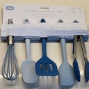 طقم توزيع طعام ميني من السيليكون 5 قطع بفتحات لسهولة التعليق