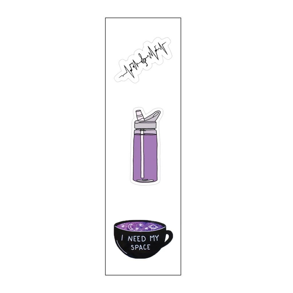 I 💜 Purple Vinyl Sticker Pack Reusable &amp; Waterproof