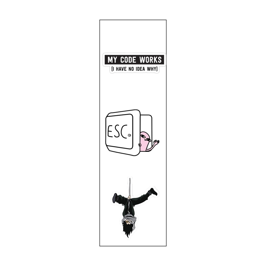 Programmers Vinyl Sticker Pack Reusable &amp; Waterproof