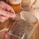 طقم علب اكليريك 9 قطع بمقاسات مختلفة لحفظ وتخزين الحبوب والبقوليات والتوابل والمكسرات