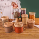 طقم علب اكليريك 9 قطع بمقاسات مختلفة لحفظ وتخزين الحبوب والبقوليات والتوابل والمكسرات