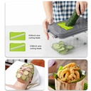 قطاعة ومبشرة للخضراوات والفواكه والجبن  والبيض 22 قطعة مع صفاية وعلبة عملية وسهلة الاستخدام بيد