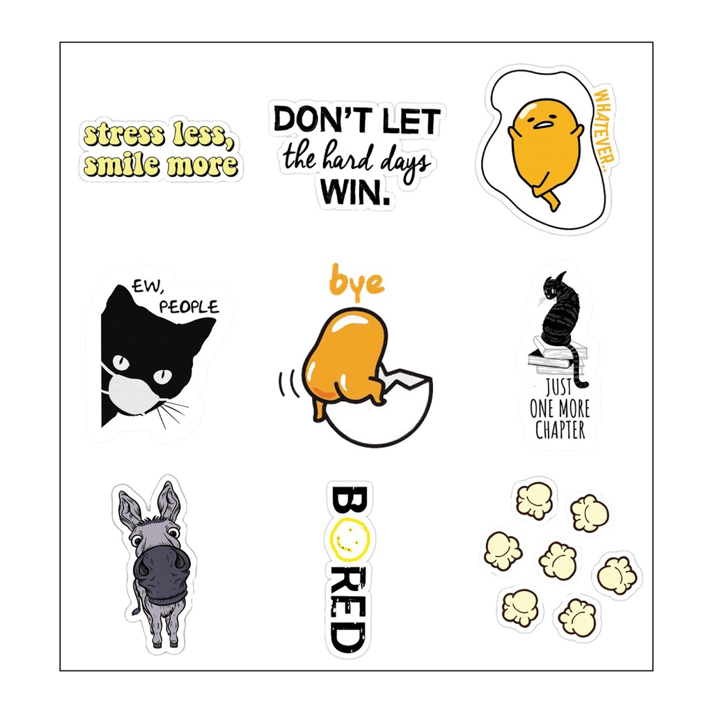 Ew People Vinyl Sticker Pack Reusable &amp; Waterproof