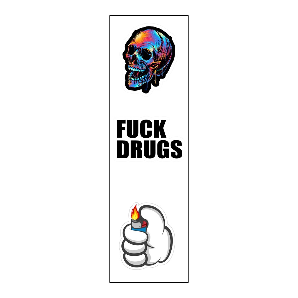 Drugs Vinyl Sticker Pack Reusable &amp; Waterproof