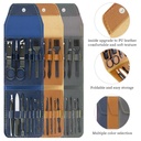 طقم باديكير للعناية بأظافر اليد والقدم 12 قطعة محمول لشنط السفر والخروج