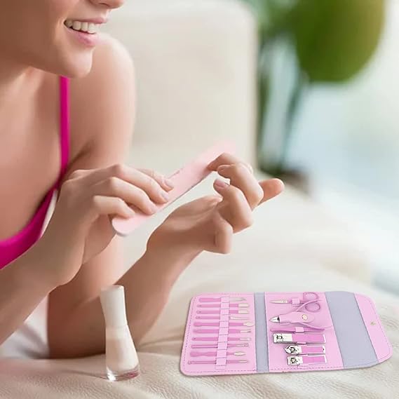 طقم باديكير 16 قطعة للعناية بأظافر اليد والقدم