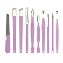 طقم باديكير 16 قطعة بمحفظة جلد للعناية بأظافر اليد والقدم