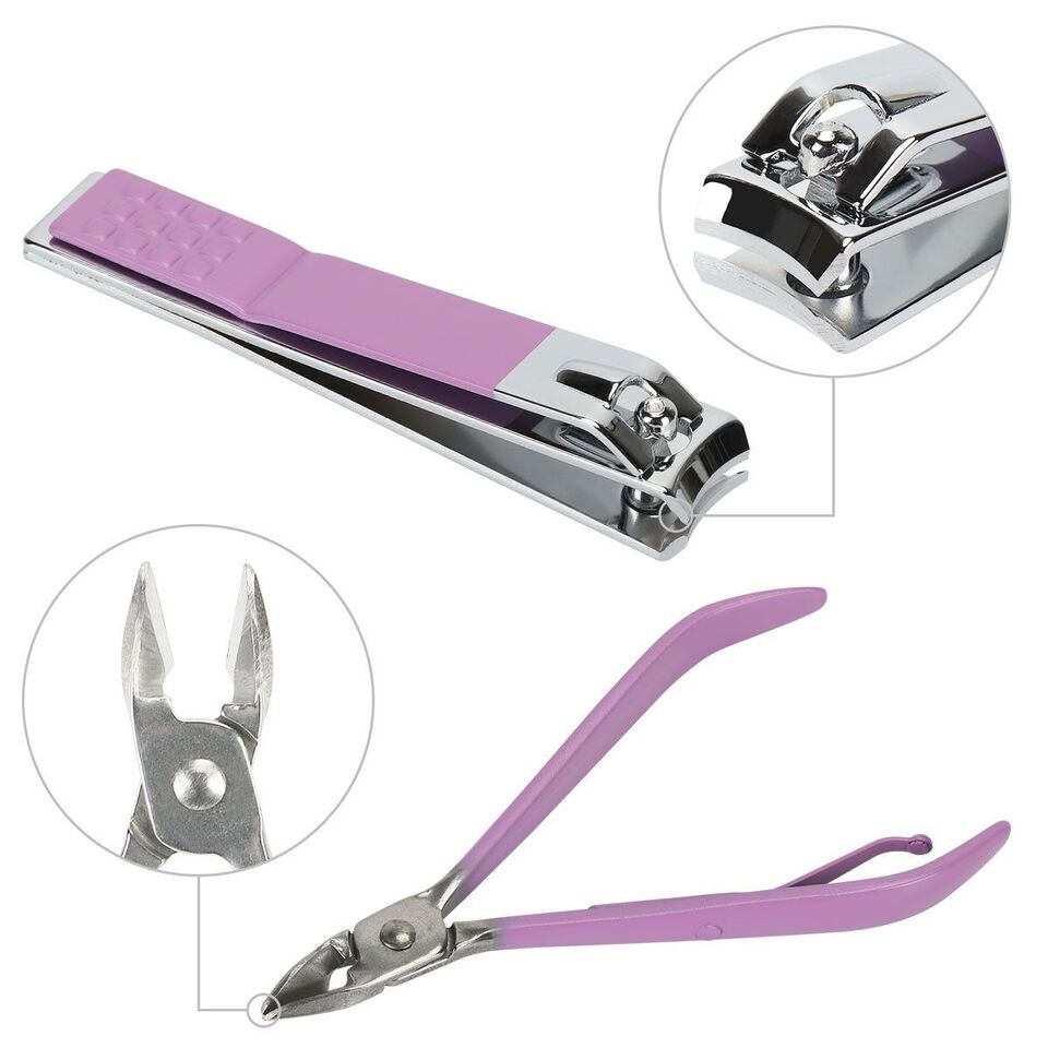 طقم باديكير 16 قطعة بمحفظة جلد للعناية بأظافر اليد والقدم