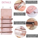 شنطة ومنظم ووتربروف 4 قطع قابلة للفصل للاستخدام بمفردها للمكياج وادوات العناية بالبشرة للسفر والخروج