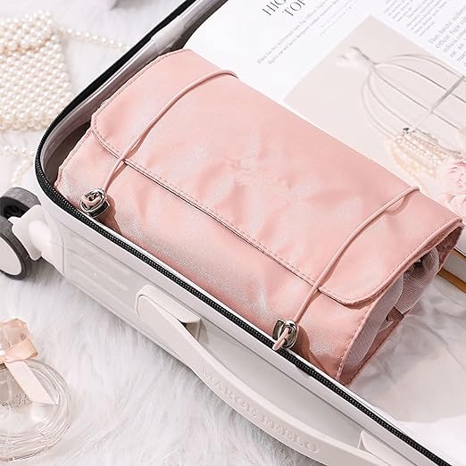 شنطة ومنظم ووتربروف 4 قطع قابلة للفصل للاستخدام بمفردها للمكياج وادوات العناية بالبشرة للسفر والخروج