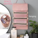 شنطة ومنظم ووتربروف 4 قطع قابلة للفصل للاستخدام بمفردها للمكياج وادوات العناية بالبشرة للسفر والخروج