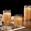 شمعة معطرة في كوب زجاجي( ذهبي) قطعة واحدة