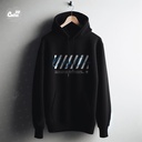 Only One هودي اوفر سايز قطن بكابيشو باللون الاسود  للرجال والنساء