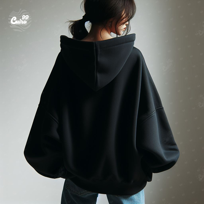 I'm Preety Cool But I Cry Alot !هودي اوفر سايز قطن بكابيشو باللون الاسود  للرجال والنساء