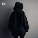 You're Bigger Than What's Making You Anxious هودي اوفر سايز قطن بكابيشو باللون  الاسود للرجال والنساء